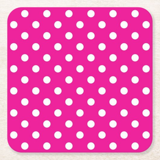 Polka-puntpatroon Kartonnen Onderzetters (Voorkant)