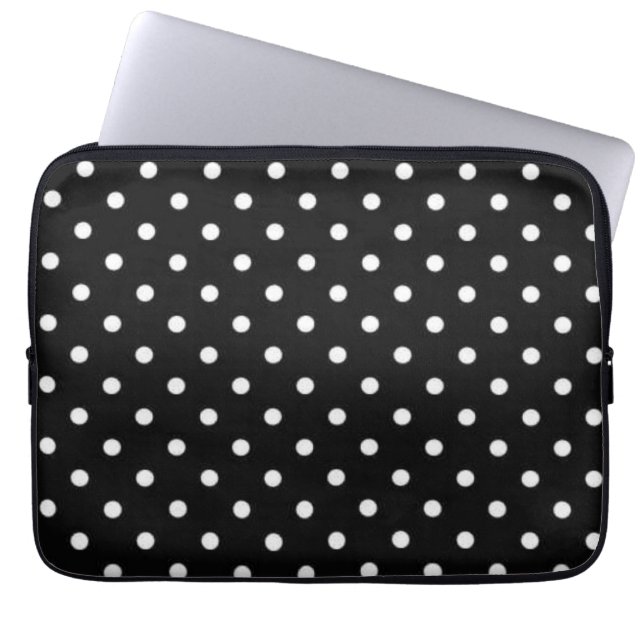 Polka-puntpatroon Laptop Sleeve (Voorkant)