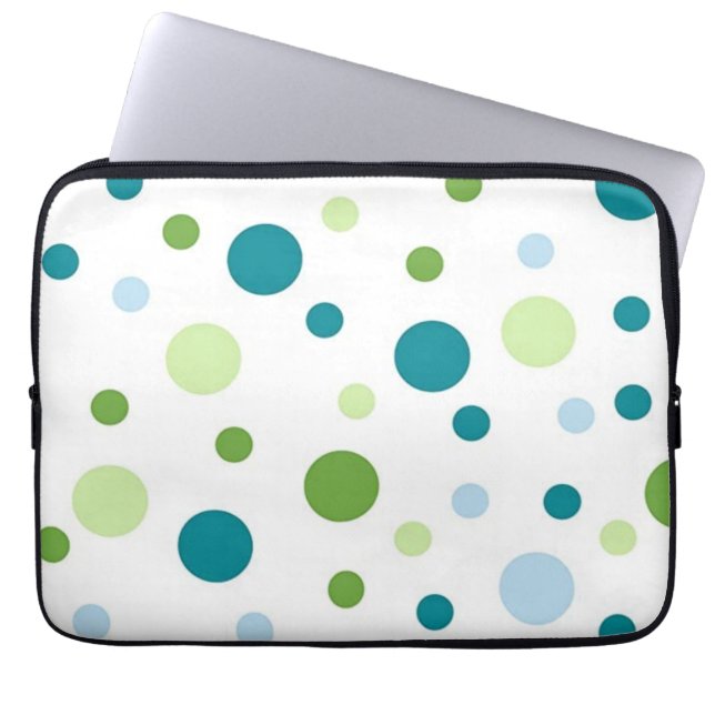 Polka-puntpatroon Laptop Sleeve (Voorkant)