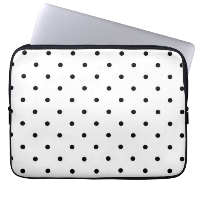 Polka-puntpatroon Laptop Sleeve (Voorkant)