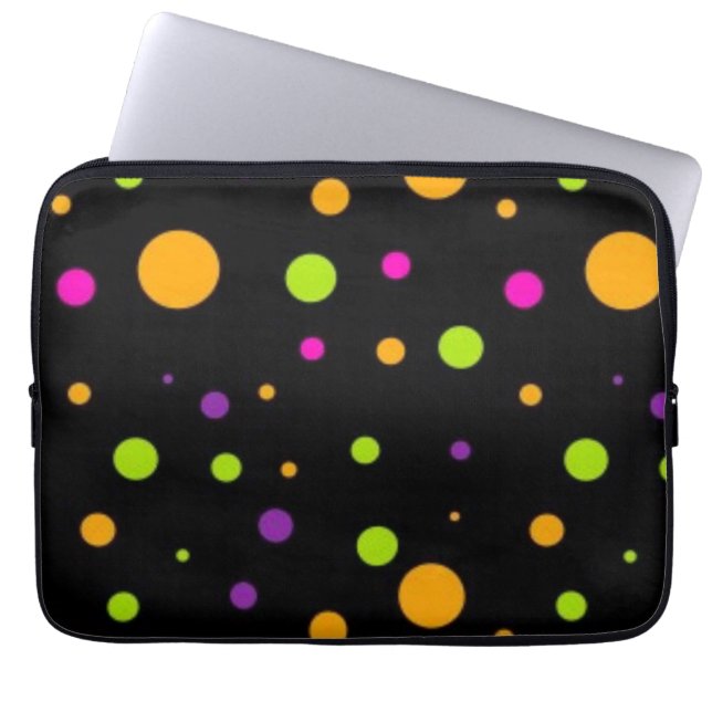 Polka-puntpatroon Laptop Sleeve (Voorkant)
