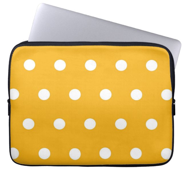 Polka-puntpatroon Laptop Sleeve (Voorkant)