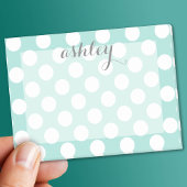 Polka Puntpatroon met aangepaste naam Post-it® Notes