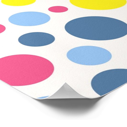 Polka-puntpatroon Poster (Hoek)