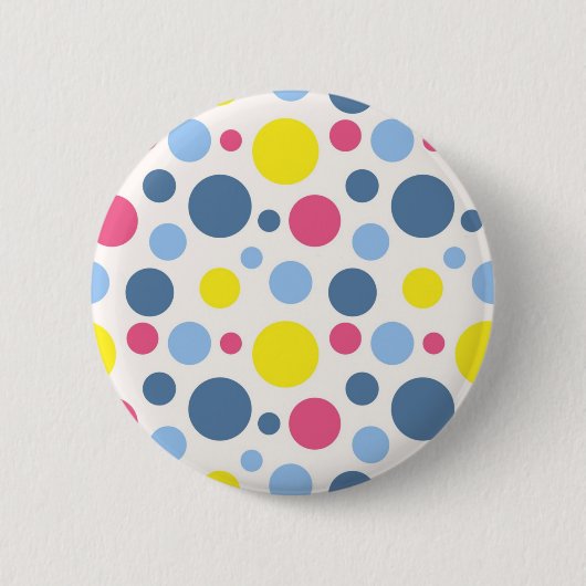 Polka-puntpatroon Ronde Button 5,7 Cm (Voorkant)