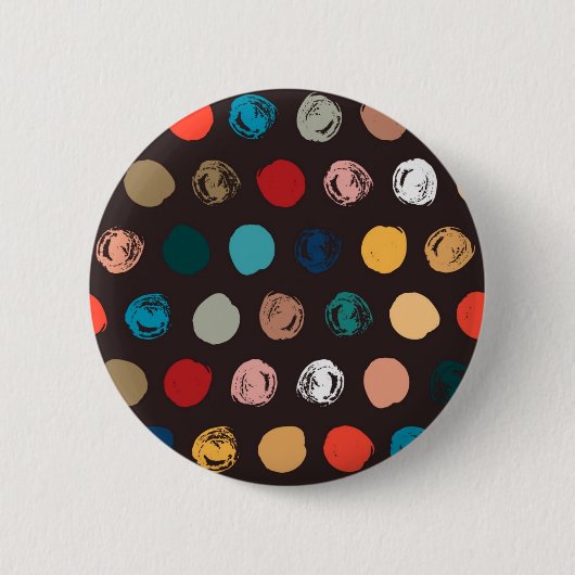 Polka-puntpatroon Ronde Button 5,7 Cm (Voorkant)