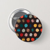 Polka-puntpatroon Ronde Button 5,7 Cm (Voorkant /achterkant)