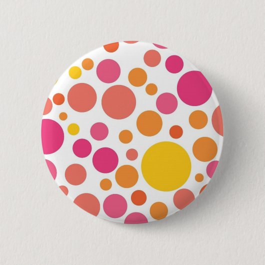Polka-puntpatroon Ronde Button 5,7 Cm (Voorkant)