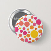 Polka-puntpatroon Ronde Button 5,7 Cm (Voorkant /achterkant)
