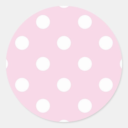 Polka-puntpatroon Ronde Sticker (Voorkant)