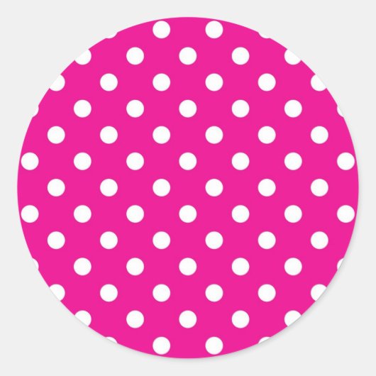 Polka-puntpatroon Ronde Sticker (Voorkant)