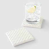 Polka-puntpatroon Stenen Onderzetter (Zijkant)