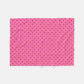 Polka puntroze, retro fleece deken (Voorkant (Horizontaal))