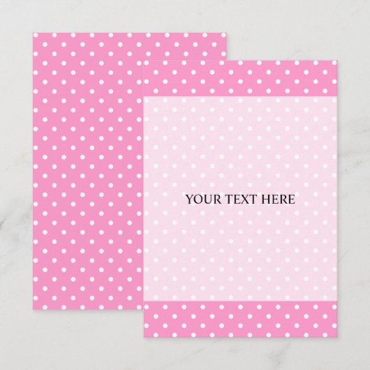 Polka-puntuitnodigingen met aangepaste achtergrond kaart (Voorkant / Achterkant)