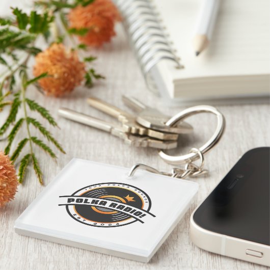 Polka Radio Acrylic Keychain (Voorkant Rechts)