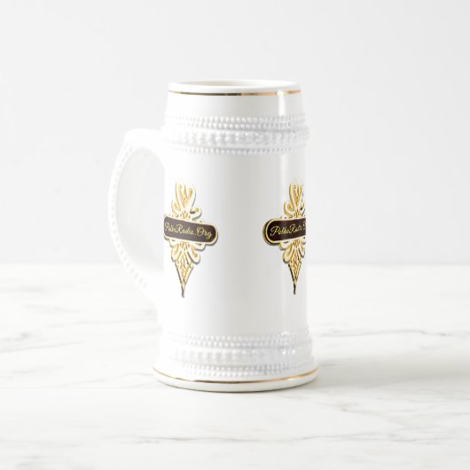 Polka Radio Anniversary Mug Bierpul (Voorkant links)