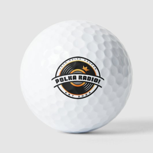 Polka Radio Branded Golf Balls Golfballen (Voorkant)