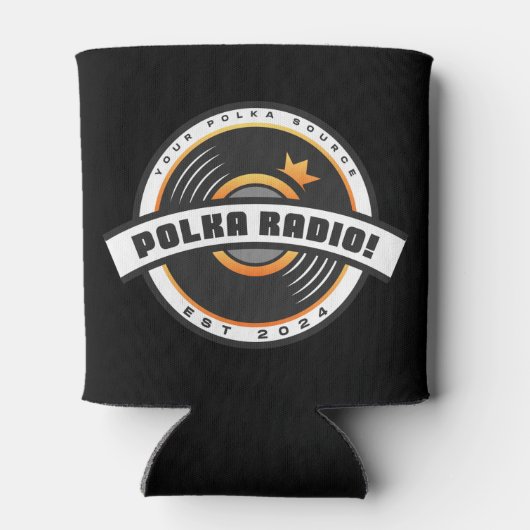 Polka Radio Can Koozie (Achterkant)