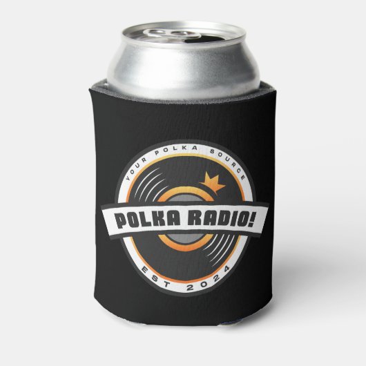 Polka Radio Can Koozie (Blikje Achterkant)