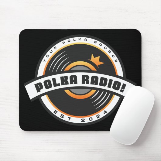 Polka Radio Mousepad (Black) Muismat (Met muis)