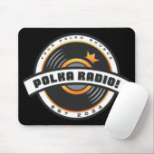 Polka Radio Muismat (Zwart) (Met muis)