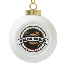 Polka Radio Sneeuwvlok Omlijst Ornament