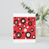 Polka Red Briefkaart (Staand voorkant)