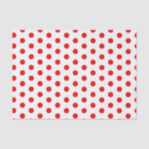 Polka Red Stippen Print Tissue Paper