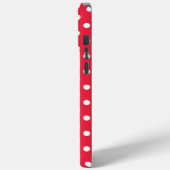 Polka rood gestippeld Case-Mate iPhone case (Achterkant / Links)