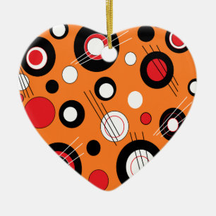 Polka Sinaasappel Keramisch Ornament