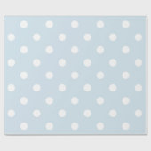 Polka Small Stippen Baby Blue White Classic pasta Cadeaupapier (Vlak)