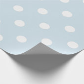 Polka Small Stippen Baby Blue White Classic pasta Cadeaupapier (Hoek)