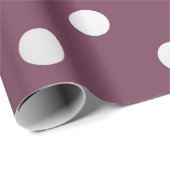 Polka Small Stippen Maroon Plum Burgundy Silver Gr Cadeaupapier (Rol Hoek)