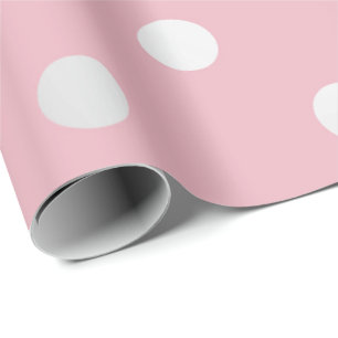Polka Small Stippen Roze poeder Blush Silver Grey Cadeaupapier