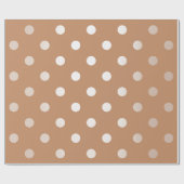 Polka Small Stippen Silver Grey VIP Beige Brown Iv Cadeaupapier (Vlak)