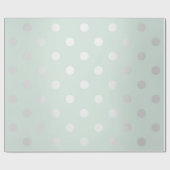 Polka Small Stippen Tiffany Aqua Mint Silver Grey Cadeaupapier (Vlak)