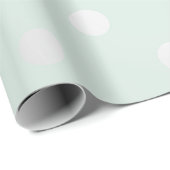 Polka Small Stippen Tiffany Aqua Mint Silver Grey Cadeaupapier (Rol Hoek)