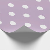Polka Small White Stippen Paars Lavender Amethyst Cadeaupapier (Hoek)