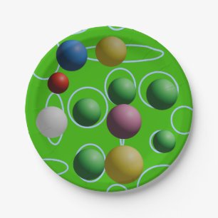 Polka Spheres Lichtgroen Feestfeest Papieren Bordje