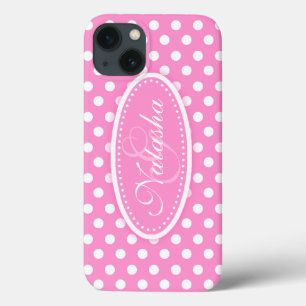 Polka-stip genaamd soft roze Case-Mate iPhone case