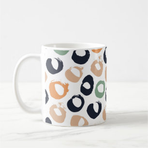 Polka stip naadloos patroon.  illustratie. koffiemok