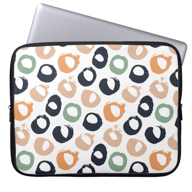 Polka stip naadloos patroon.  illustratie. laptop sleeve (Voorkant)