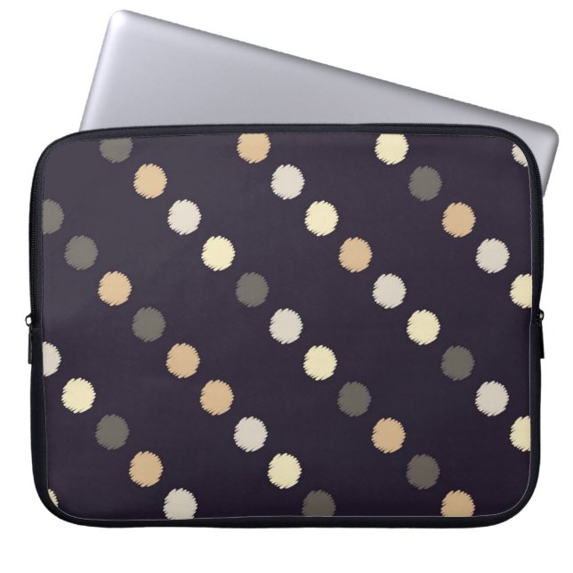 Polka stip naadloos patroon. Scribble texture. Tek Laptop Sleeve (Voorkant)