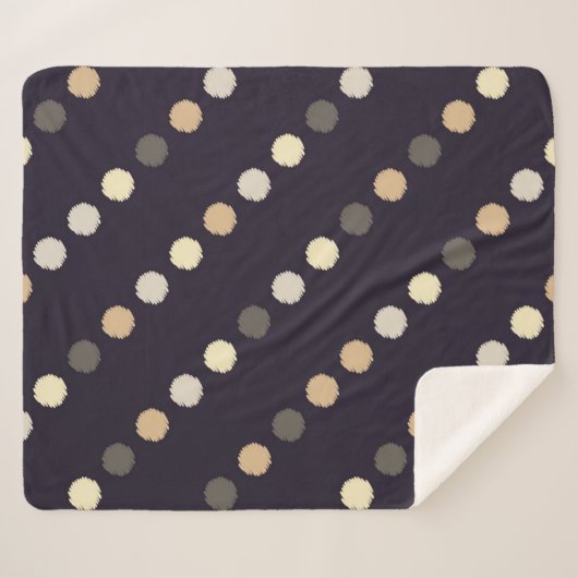 Polka stip naadloos patroon. Scribble texture. Tek Sherpa Deken (Voorkant (horizontaal))