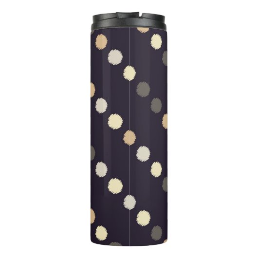 Polka stip naadloos patroon. Scribble texture. Tek Thermosbeker (Achterkant)