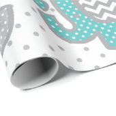 Polka stip olifanten cadeaupapier (Rol Hoek)