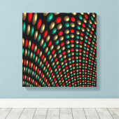 polka stip textuur abstracte fractale kunst canvas afdruk (Insitu (Houten vloer))