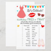 Polka stip verkleedd op Birthday Dit spel (Voorkant / Achterkant)