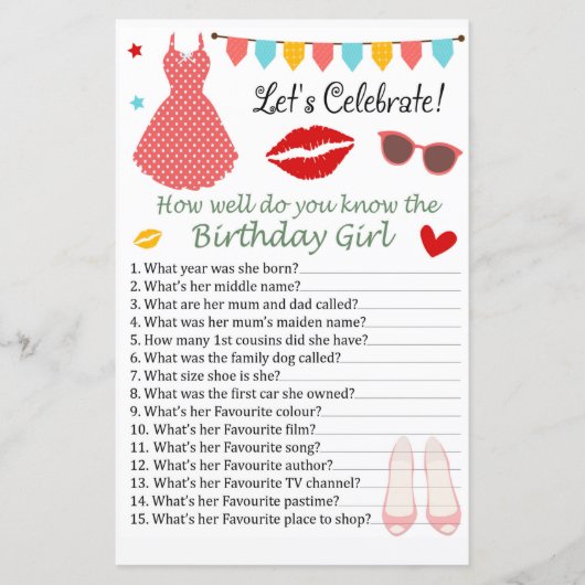 Polka stipjurk Hoe goed ken je de verjaardag? (Voorkant)