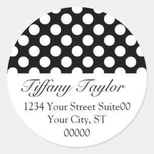 Polka-Stippen Adres Sticker